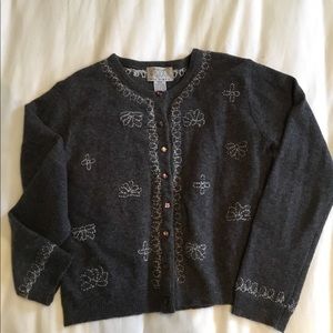 Free People gray wool cardigan medium